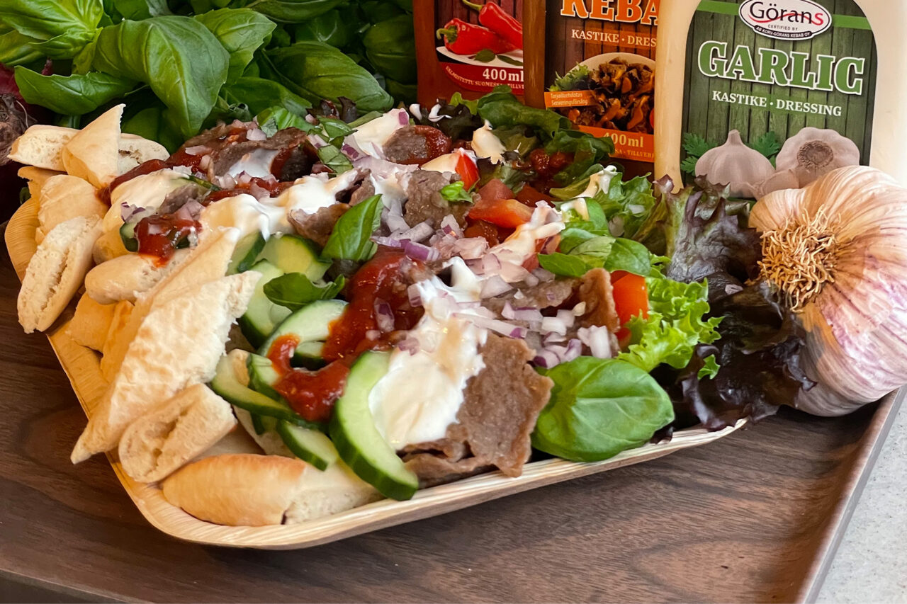 Iskender kebab (för fyra)